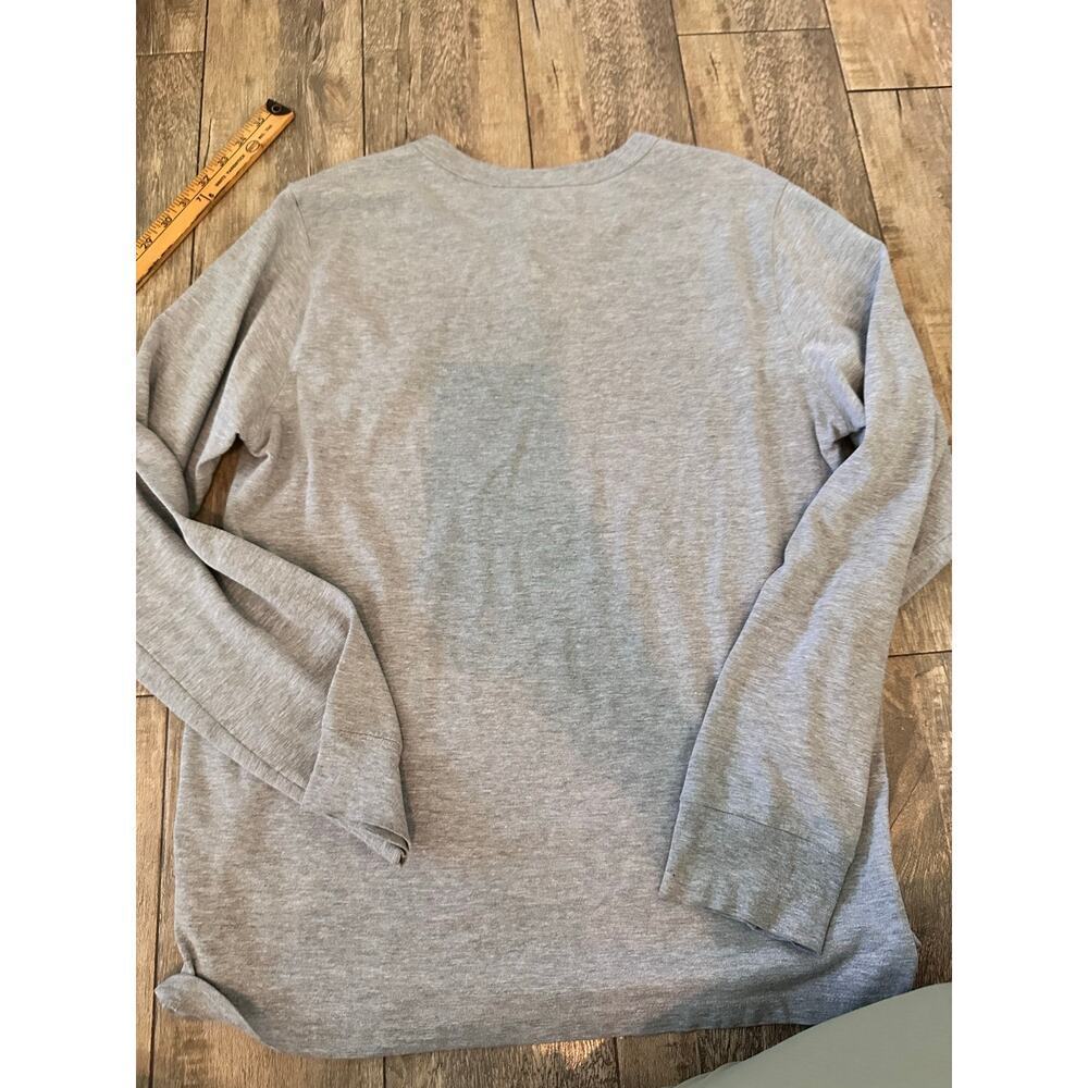 Obey Men's Heather Gray Long Sleeve Athletic Henley T-Shirt Size Medium